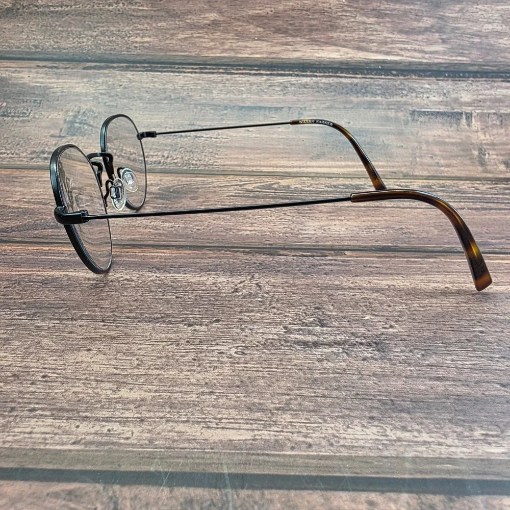 Warby Parker Rafael M 2101 Black Round Metal Eyeglasses 50-21-145